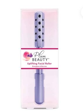 Plum Beauty Uplifting Facial Roller Massager Neck Skincare Purple NEW